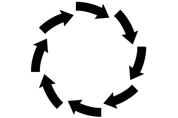 Black Arrows in circle