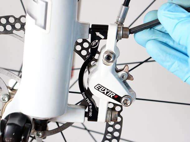 Avid Elixir R disc brake calliper in white