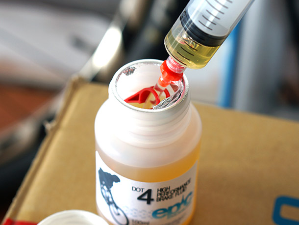 Epic Bleed Solutions DOT 4 brake fluid bottle